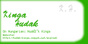 kinga hudak business card
